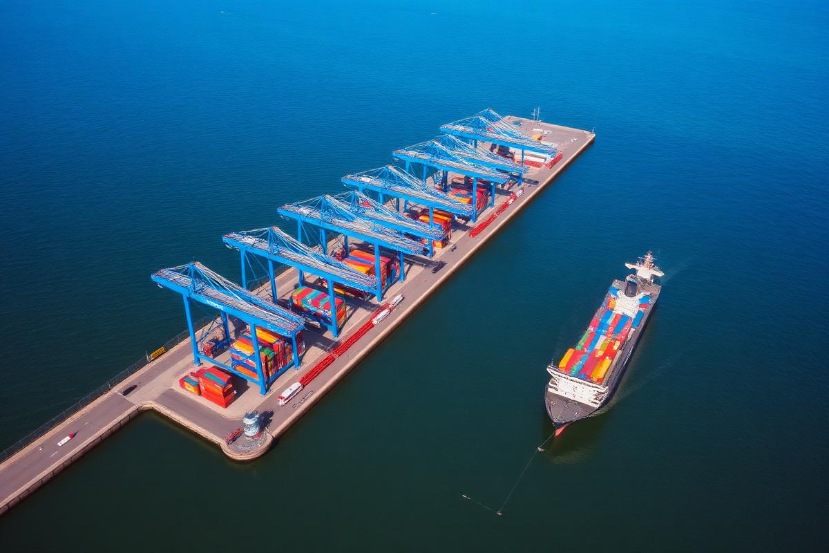 Freight terminal at the Port of Felixstowe
