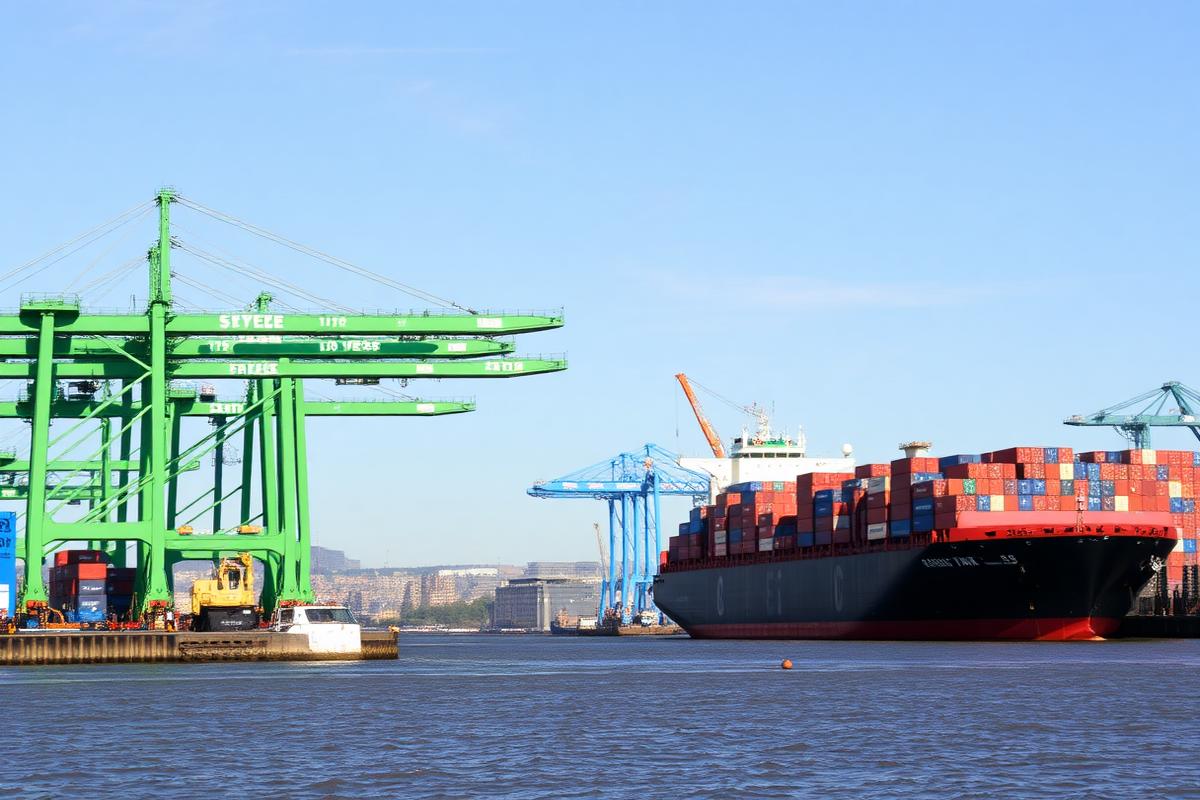 Freight terminal at the Port of Liverpool